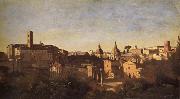 Corot Camille The forum of the garden farnes oil painting